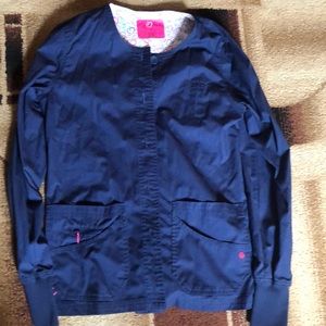 Scrub jacket navy blue